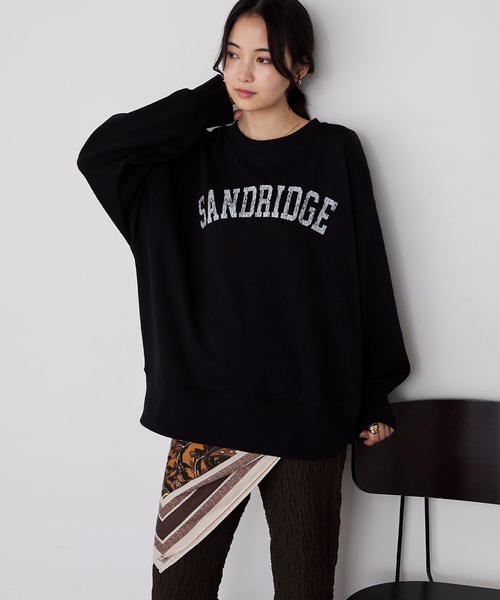 forksy.（フォルクシー）の「【forksy.】ヴィンテージライクロゴプリントオーバーサイズスウェット（スウェット・レディース・ブラック/ブラウン/ライトグレー/ナチュラル/チャコールグレー・FREE）」の14枚目の写真