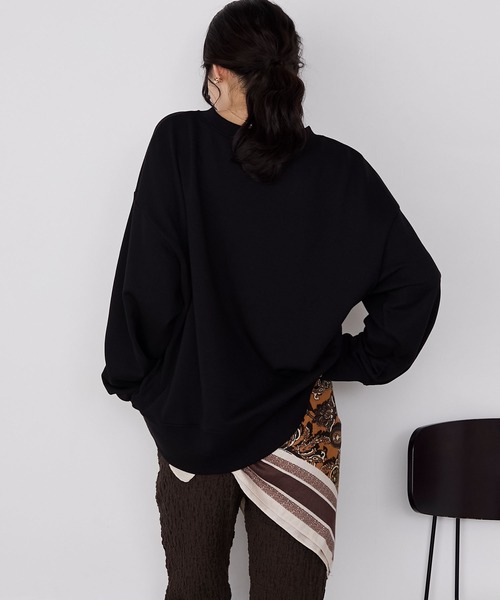 forksy.（フォルクシー）の「【forksy.】ヴィンテージライクロゴプリントオーバーサイズスウェット（スウェット・レディース・ブラック/ブラウン/ライトグレー/ナチュラル/チャコールグレー・FREE）」の19枚目の写真