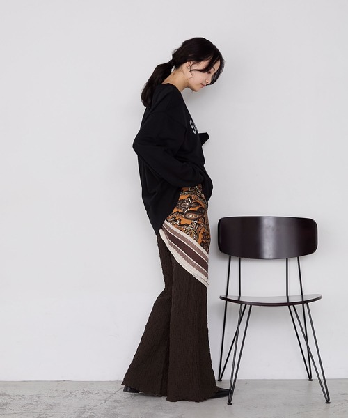 forksy.（フォルクシー）の「【forksy.】ヴィンテージライクロゴプリントオーバーサイズスウェット（スウェット・レディース・ブラック/ブラウン/ライトグレー/ナチュラル/チャコールグレー・FREE）」の22枚目の写真