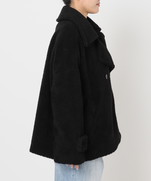 plage（プラージュ）の「TRADITIONAL WEATHERWEAR 別注 ECO FUR Pコート（ピーコート・レディース・キャメル/ブラック・FREE）」の11枚目の写真