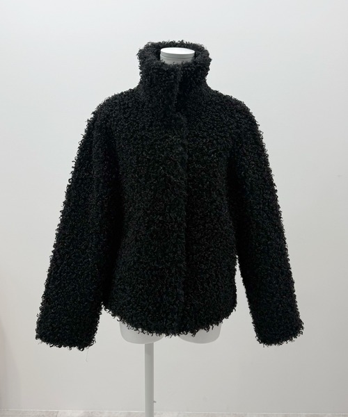 Futier land（フューティアランド）の「【4色展開 / 風通し防止】プードルファージャケット（ブルゾン・レディース・アイボリー/ブラック/ブラウン/ベージュ・MEDIUM/LARGE）」の22枚目の写真