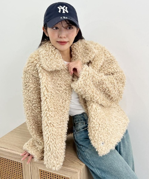 セール】【4色展開 / 風通し防止】プードルファージャケット（ブルゾン