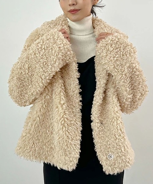 セール】【風通し防止】プードルファージャケット（ブルゾン）｜Futier