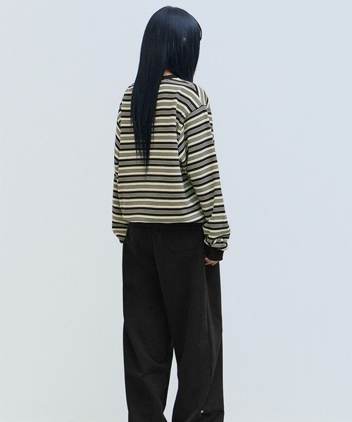 F.ILLUMINATE(フィルミネイト)の「【UNISEX】Filluminate/Monoボーダープルオーバー(Tシャツ/カットソー・レディース・ブラック/ブラウン・MEDIUM/SMALL)」の5枚目の写真