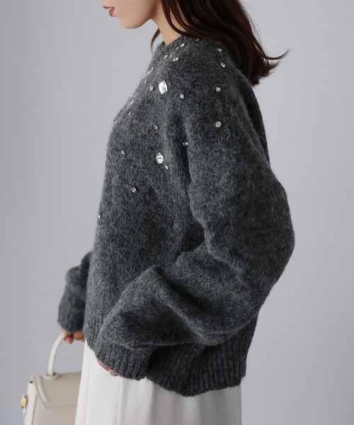 セール】ビジューニットプルオーバー（ニット/セーター）｜Riberry