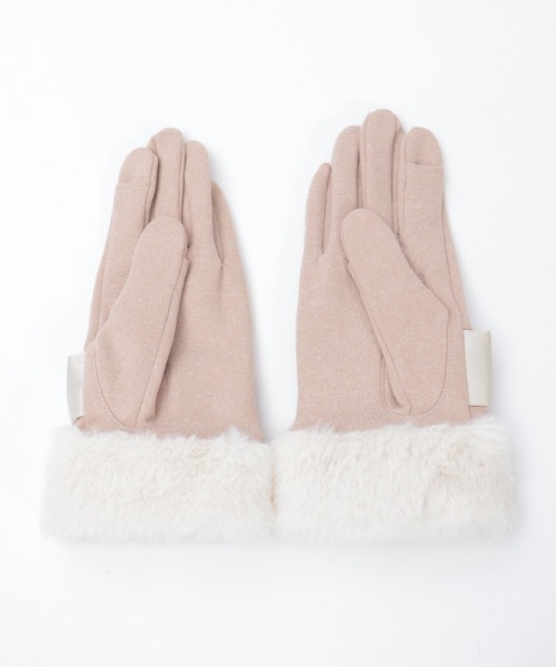 axes femme（アクシーズファム）の「配色サテンリボンファー手袋（手袋・レディース・ブラウン/ベージュ/ブラック・FREE）」の13枚目の写真