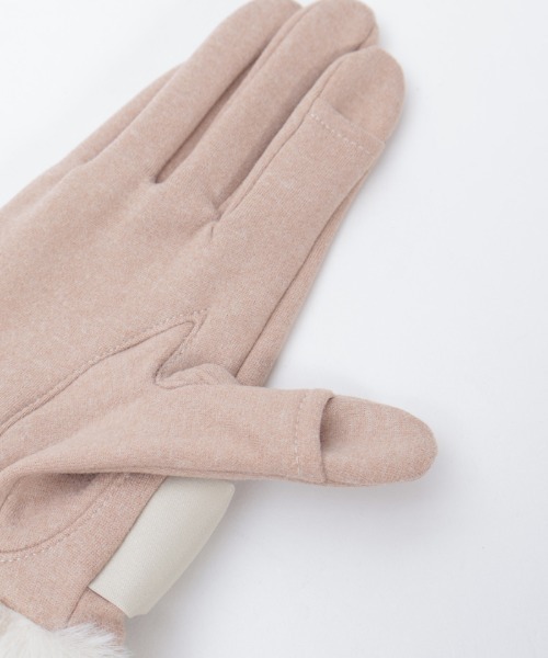 axes femme（アクシーズファム）の「配色サテンリボンファー手袋（手袋・レディース・ブラウン/ベージュ/ブラック・FREE）」の17枚目の写真
