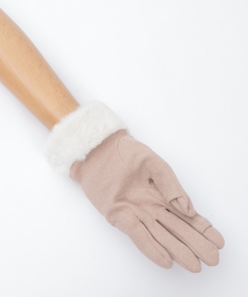 axes femme（アクシーズファム）の「配色サテンリボンファー手袋（手袋・レディース・ブラウン/ベージュ/ブラック・FREE）」の19枚目の写真