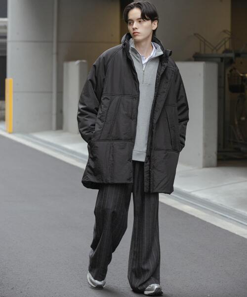 SENSE OF PLACE by URBAN RESEARCH（センスオブプレイスバイアーバンリサーチ）の「『URTECH』『ユニセックス』パデッドモンスターコート（ダウンジャケット/コート・メンズ・ブルー/ライトベージュ/ブラック・MEDIUM/LARGE）」の6枚目の写真