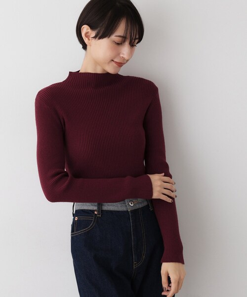Dessin（デッサン）の「【洗える】リブタートルネックニット（ニット/セーター・レディース・ライトグレー/ブラック/ボルドー/ホワイト系/ブラック系・01/02/03）」の14枚目の写真