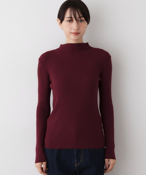 Dessin（デッサン）の「【洗える】リブタートルネックニット（ニット/セーター・レディース・ライトグレー/ブラック/ボルドー/ホワイト系/ブラック系・01/02/03）」の18枚目の写真