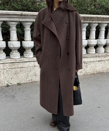 YUGA_YGMC Stand-collar single-breasted wool coat