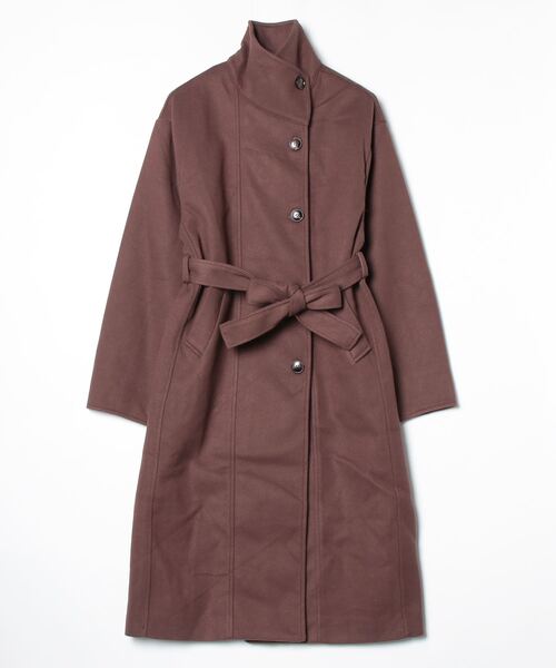 FREE STYLISTS(フリー スタイリスト)の「YUGA_YGMC Stand-collar single-breasted wool coat(ノーカラーコート・レディース・ブラウン/キャメル/グレー/ブラック・FREE)」の14枚目の写真