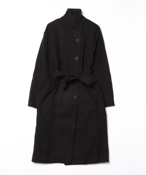 FREE STYLISTS(フリー スタイリスト)の「YUGA_YGMC Stand-collar single-breasted wool coat(ノーカラーコート・レディース・ブラウン/キャメル/グレー/ブラック・FREE)」の12枚目の写真