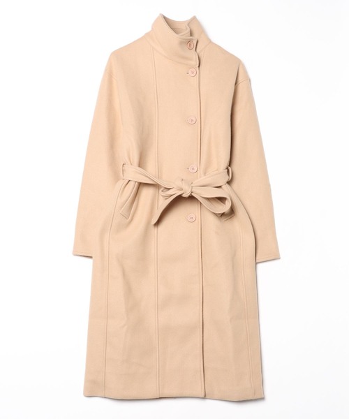 FREE STYLISTS(フリー スタイリスト)の「YUGA_YGMC Stand-collar single-breasted wool coat(ノーカラーコート・レディース・ブラウン/キャメル/グレー/ブラック・FREE)」の7枚目の写真