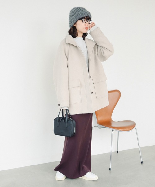 B:MING by BEAMS（ビーミングバイビームス）の「スタンドカラー コート（その他アウター・レディース・グレー/ナチュラル・SMALL/MEDIUM）」の16枚目の写真