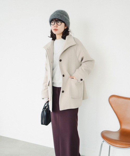 B:MING by BEAMS（ビーミングバイビームス）の「スタンドカラー コート（その他アウター・レディース・グレー/ナチュラル・SMALL/MEDIUM）」の17枚目の写真