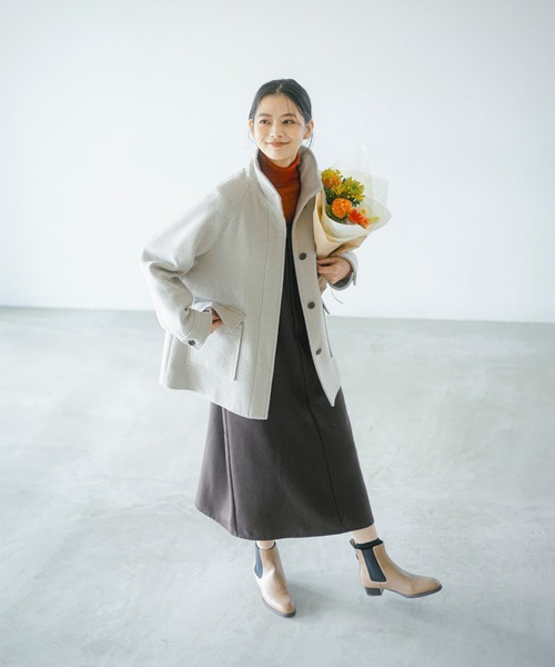 B:MING by BEAMS（ビーミングバイビームス）の「スタンドカラー コート（その他アウター・レディース・グレー/ナチュラル・SMALL/MEDIUM）」の14枚目の写真