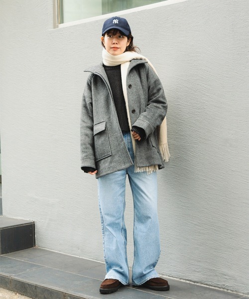 B:MING by BEAMS（ビーミングバイビームス）の「スタンドカラー コート（その他アウター・レディース・グレー/ナチュラル・SMALL/MEDIUM）」の21枚目の写真