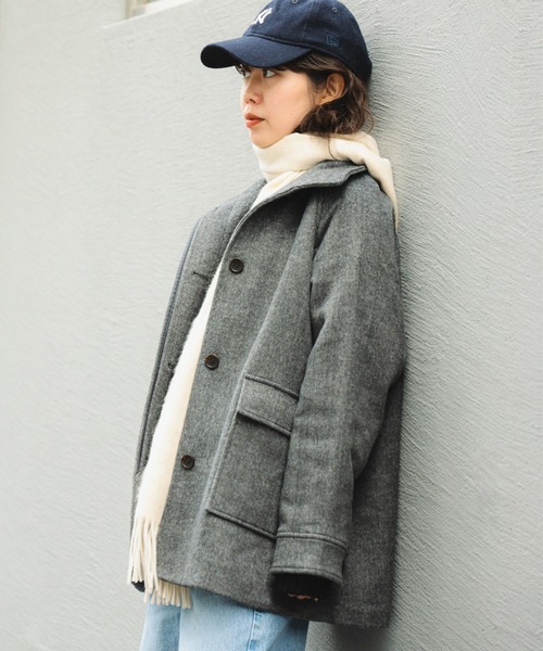 B:MING by BEAMS（ビーミングバイビームス）の「スタンドカラー コート（その他アウター・レディース・グレー/ナチュラル・SMALL/MEDIUM）」の22枚目の写真