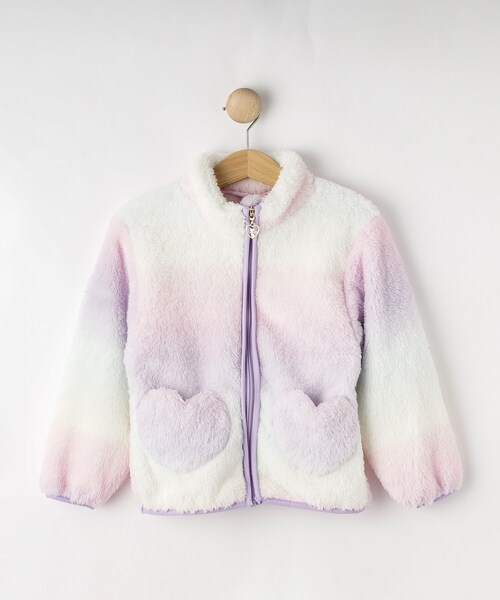 SHOO・LA・RUE（シューラルー）の「【100-150cm/洗える】ボアブルゾン（ブルゾン・キッズ・ホワイト系1/パープル系1・15 /14/13/12/11/10）」の2枚目の写真