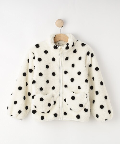 SHOO・LA・RUE（シューラルー）の「【100-150cm/洗える】ボアブルゾン（ブルゾン・キッズ・ホワイト系1/パープル系1・15 /14/13/12/11/10）」の3枚目の写真