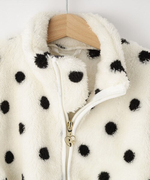 SHOO・LA・RUE（シューラルー）の「【100-150cm/洗える】ボアブルゾン（ブルゾン・キッズ・ホワイト系1/パープル系1・15 /14/13/12/11/10）」の6枚目の写真