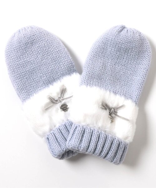 apres les cours（アプレレクール）の「【ジュニア対応】リボンファー手袋（手袋・キッズ・アイボリー/ピンク/サックスブルー・95/140/120）」の11枚目の写真