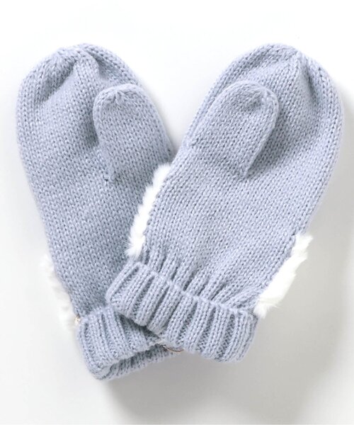 apres les cours（アプレレクール）の「【ジュニア対応】リボンファー手袋（手袋・キッズ・アイボリー/ピンク/サックスブルー・95/140/120）」の12枚目の写真