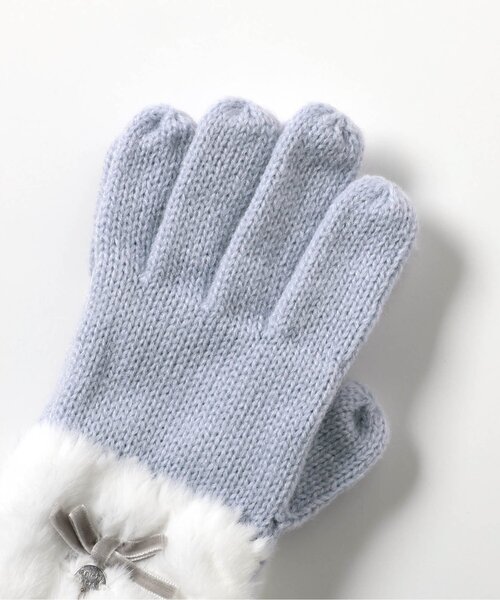 apres les cours（アプレレクール）の「【ジュニア対応】リボンファー手袋（手袋・キッズ・アイボリー/ピンク/サックスブルー・95/140/120）」の20枚目の写真