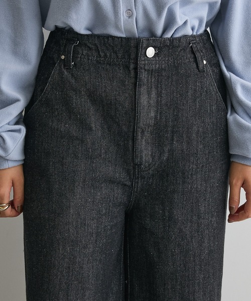 CRAFT STANDARD BOUTIQUE（クラフトスタンダードブティック）の「ロールアップ風ストレートデニムパンツ（デニムパンツ・レディース・ブラック/インディゴブルー・L/M）」の19枚目の写真