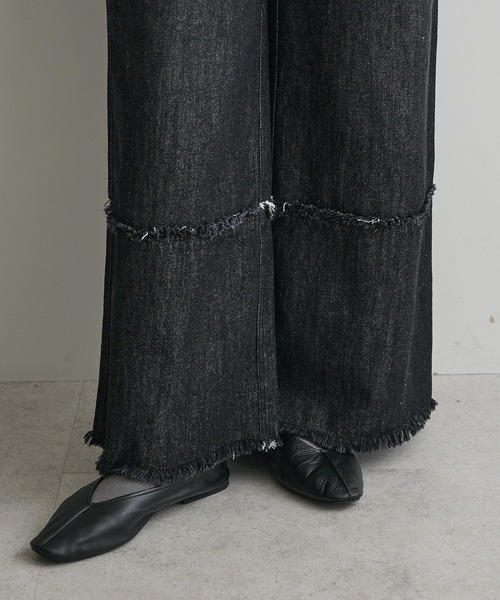 CRAFT STANDARD BOUTIQUE（クラフトスタンダードブティック）の「ロールアップ風ストレートデニムパンツ（デニムパンツ・レディース・ブラック/インディゴブルー・L/M）」の21枚目の写真