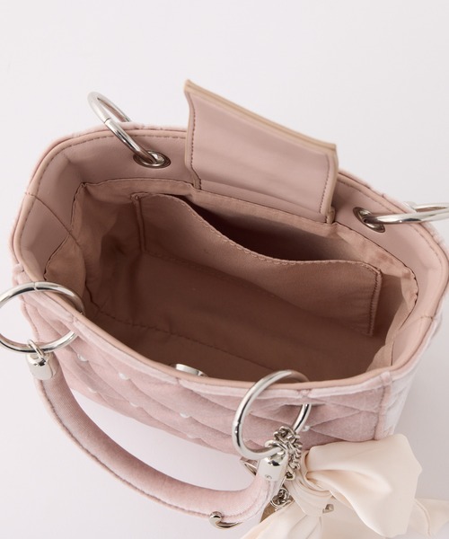 セール】【HolidayCollection】チャーム付きキルティングミニバッグ