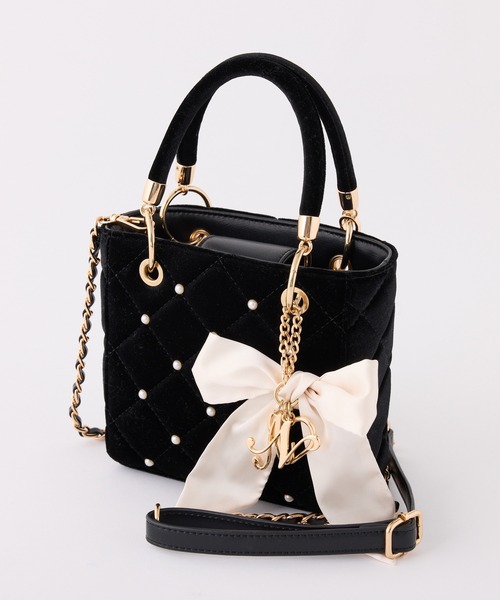 セール】【HolidayCollection】チャーム付きキルティングミニバッグ