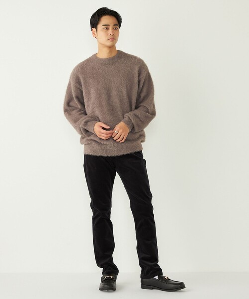 SHIPS Colors(シップス カラーズ)の「SHIPS Colors:〈手洗い可能〉シャギー クルーネック ニット(ニット/セーター・メンズ・ネイビー/ライトグレー/カーキ・MEDIUM/LARGE/X-LARGE)」の19枚目の写真