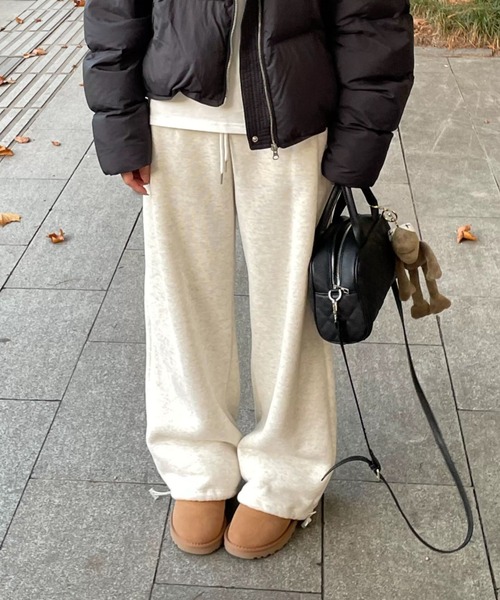 Vipoa（ヴィポア）の「Boa heavy sweat pants（スウェットパンツ・レディース・ライトグレー/チャコールグレー・FREE）」の13枚目の写真