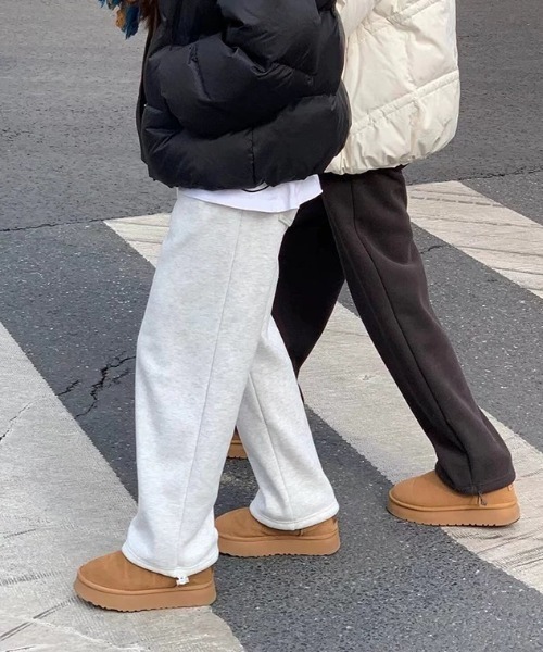 Vipoa（ヴィポア）の「Boa heavy sweat pants（スウェットパンツ・レディース・ライトグレー/チャコールグレー・FREE）」の8枚目の写真