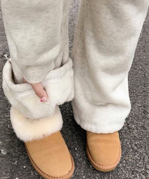 Vipoa（ヴィポア）の「Boa heavy sweat pants（スウェットパンツ・レディース・ライトグレー/チャコールグレー・FREE）」の12枚目の写真