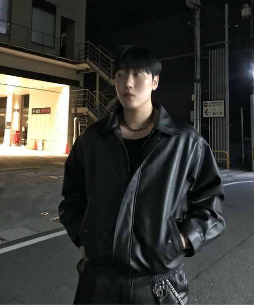 VTWO(ブイツー)の「465-3 VEGAN LEATHER OVERFIT JACKET_BLACK(ライダースジャケット・レディース・その他・MEDIUM/LARGE)」の21枚目の写真