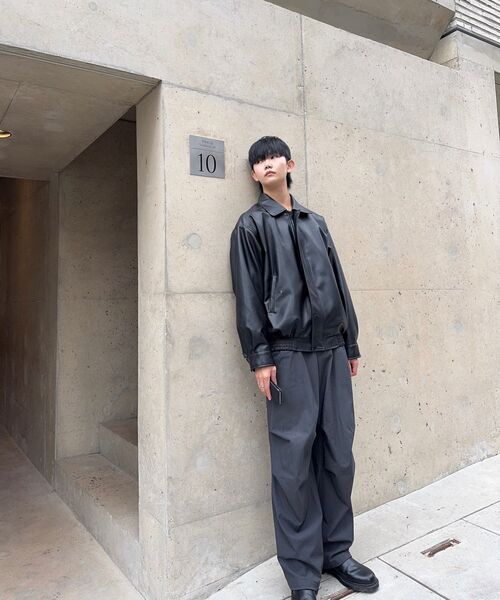 VTWO(ブイツー)の「465-3 VEGAN LEATHER OVERFIT JACKET_BLACK(ライダースジャケット・レディース・その他・MEDIUM/LARGE)」の14枚目の写真