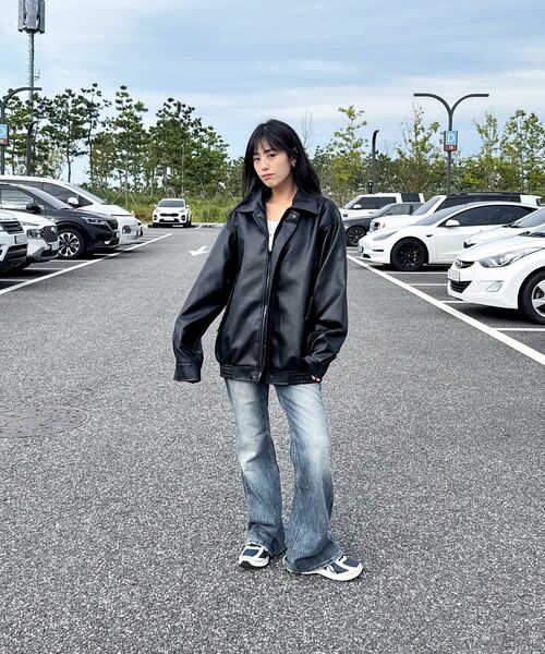 VTWO(ブイツー)の「465-3 VEGAN LEATHER OVERFIT JACKET_BLACK(ライダースジャケット・レディース・その他・MEDIUM/LARGE)」の12枚目の写真