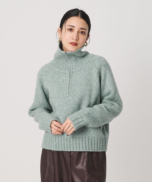 ハーフジップニット Beauty&Youth　ユナイテッドアローズ ウールナイロン ハーフジップ ニットプルオーバー（ニット/セーター