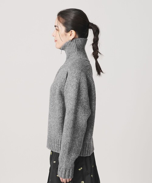 セール】ウールナイロン ハーフジップ ニットプルオーバー（ニット