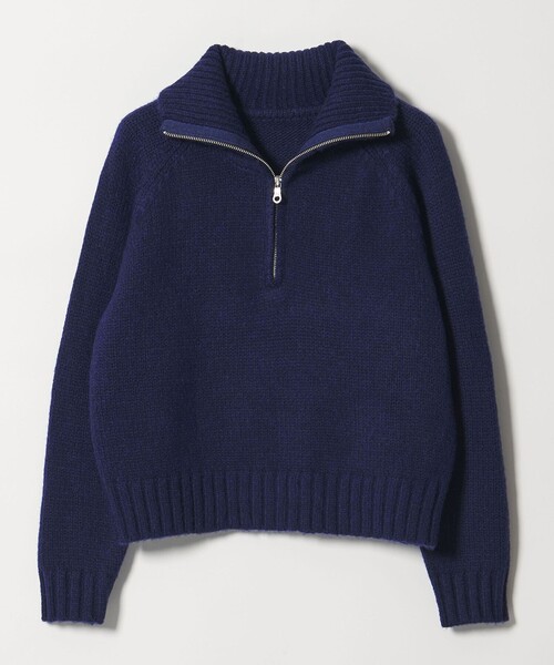 セール】ウールナイロン ハーフジップ ニットプルオーバー（ニット