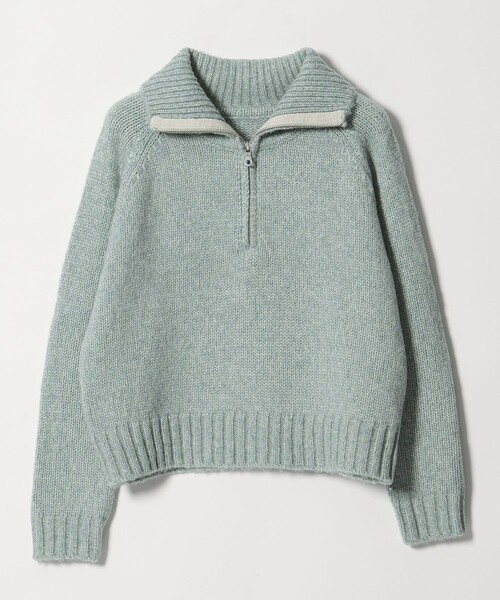 セール】ウールナイロン ハーフジップ ニットプルオーバー（ニット