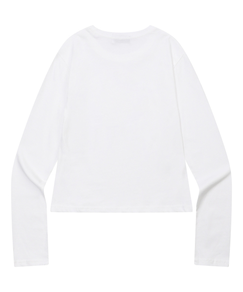 セール】モアドットハートロゴラウンドネック長袖Tシャツ（2カラー