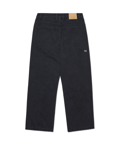 NOMANUAL(NOMANUAL)の「STRAIGHT WIDE DENIM PANTS - BLACK(デニムパンツ・レディース・その他・LARGE/X-LARGE/SMALL/MEDIUM)」の2枚目の写真