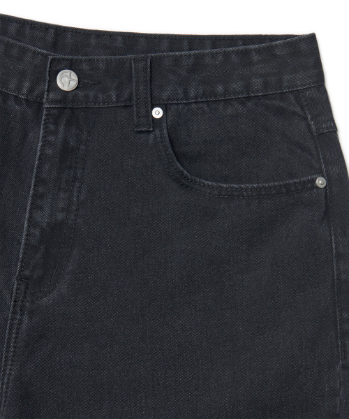 NOMANUAL(NOMANUAL)の「STRAIGHT WIDE DENIM PANTS - BLACK(デニムパンツ・レディース・その他・LARGE/X-LARGE/SMALL/MEDIUM)」の6枚目の写真