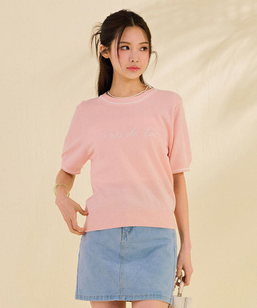 CHASECULT(チェイスカルト)の「レディース刺繍ポイント半袖スウェット-DBRG5674D0P(ニット/セーター・レディース・PINK・85/90)」の4枚目の写真