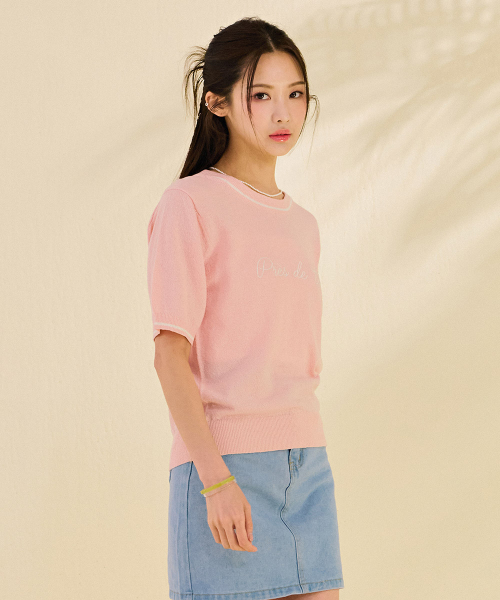 CHASECULT(チェイスカルト)の「レディース刺繍ポイント半袖スウェット-DBRG5674D0P(ニット/セーター・レディース・PINK・85/90)」の5枚目の写真